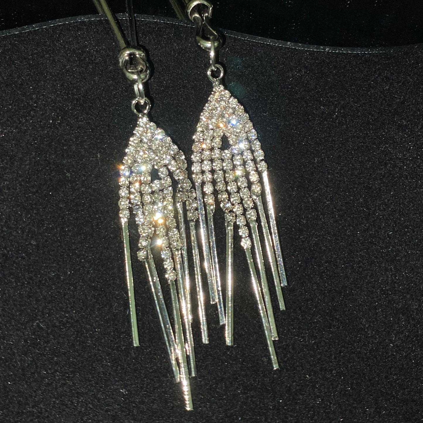 Adjustable nipple clamps with crystals and tassels NPC1023