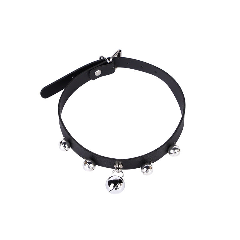 BDSM Choker Collar Set for Roleplay & Fashion, Choker Collar with Bell