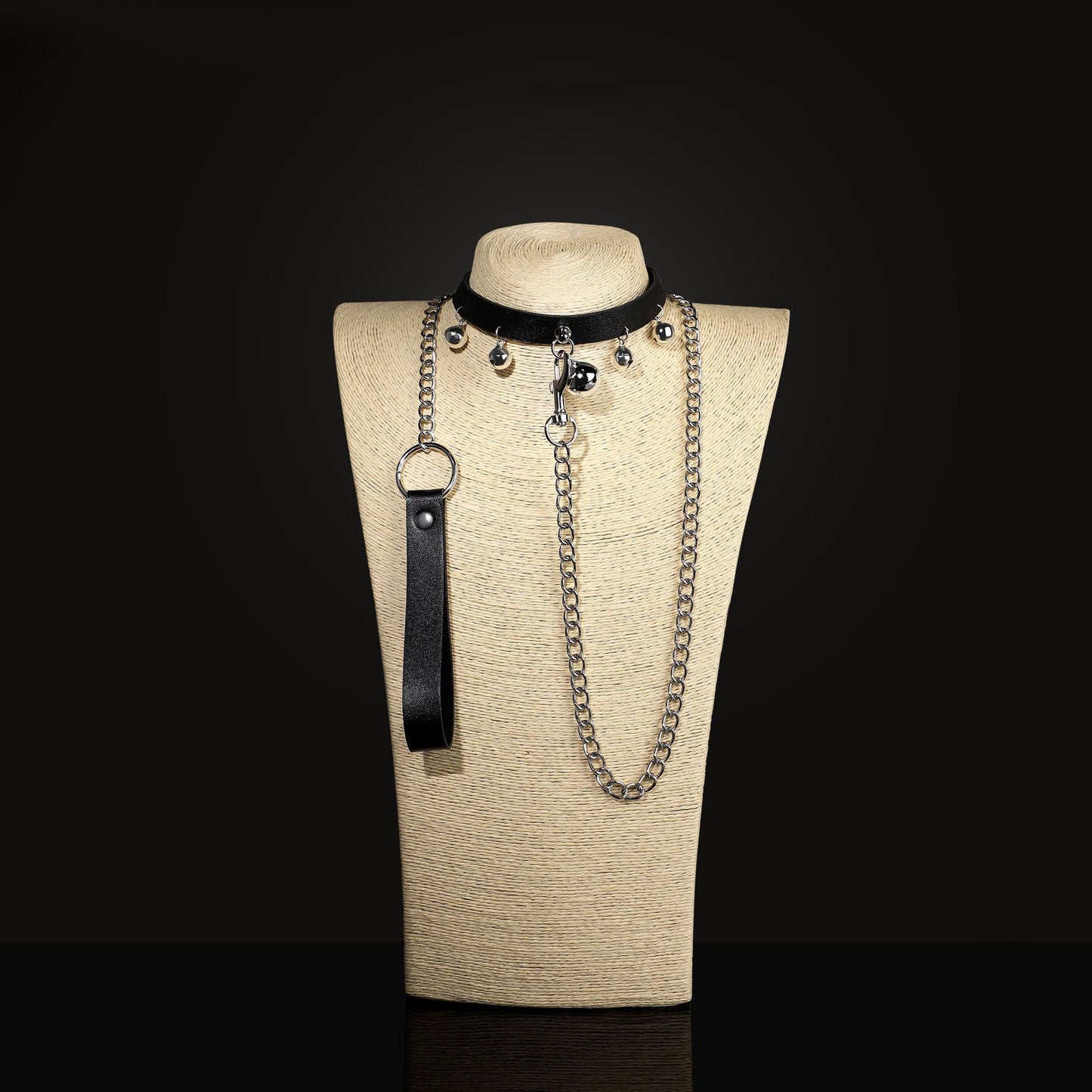 BDSM Choker Collar Set for Roleplay & Fashion, Choker Collar with Bell