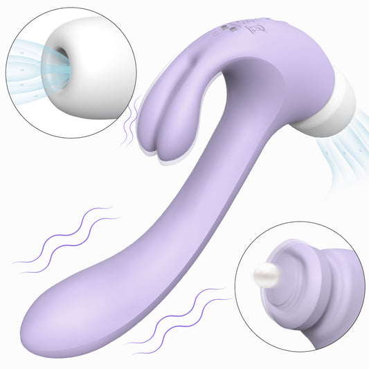 Ultimate 4-in-1 Pleasure Vibrator – Suction, Tapping, Vibration & Bunny Ears Bliss
