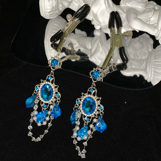 Nipple Clamps with Rhinestones NPC1019 – Sparkling BDSM Accessories for Women & Couples