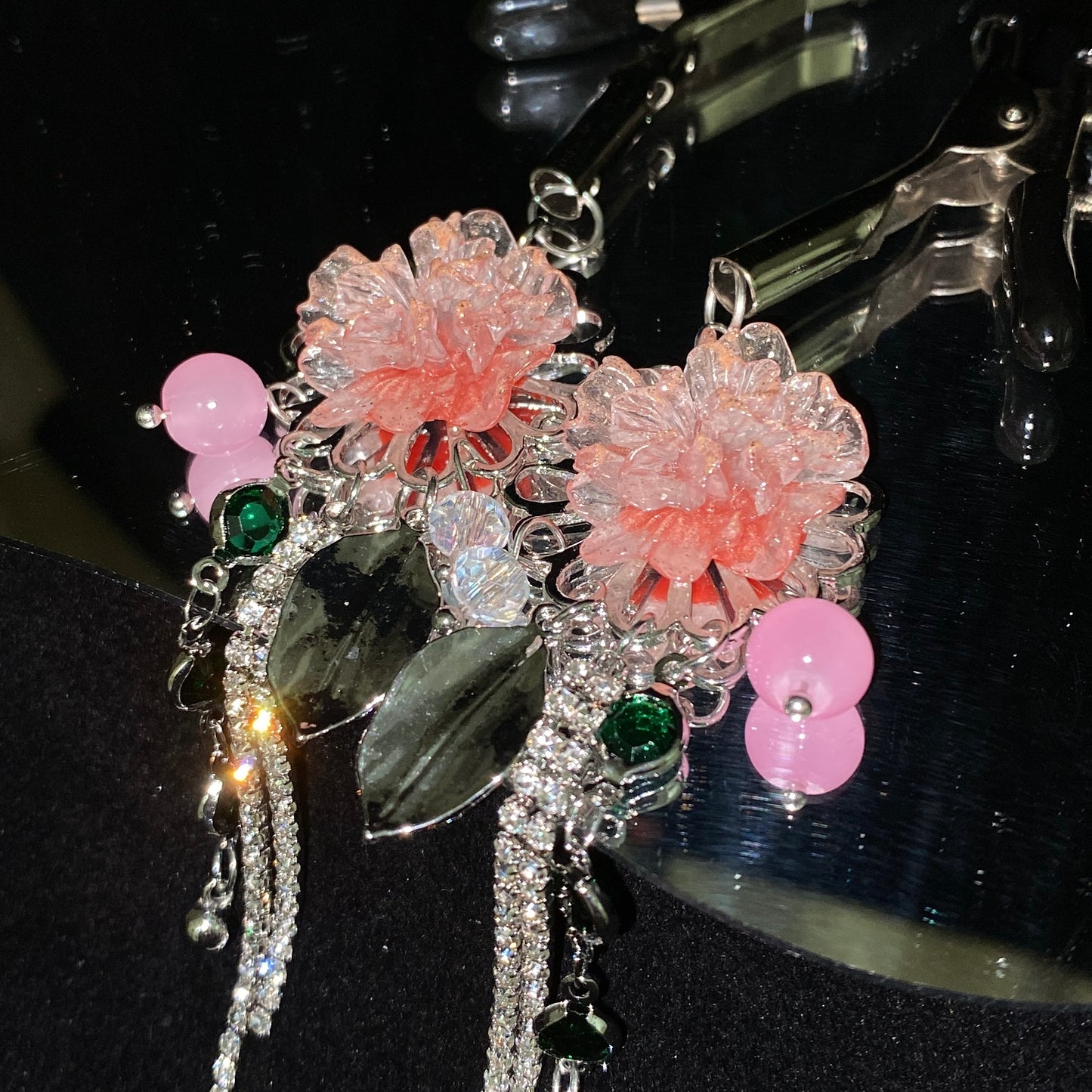 Nipple Clamps with Flower and Tassel Rhinestones NPC1015 – Premium Adult Products for Sensual Tease