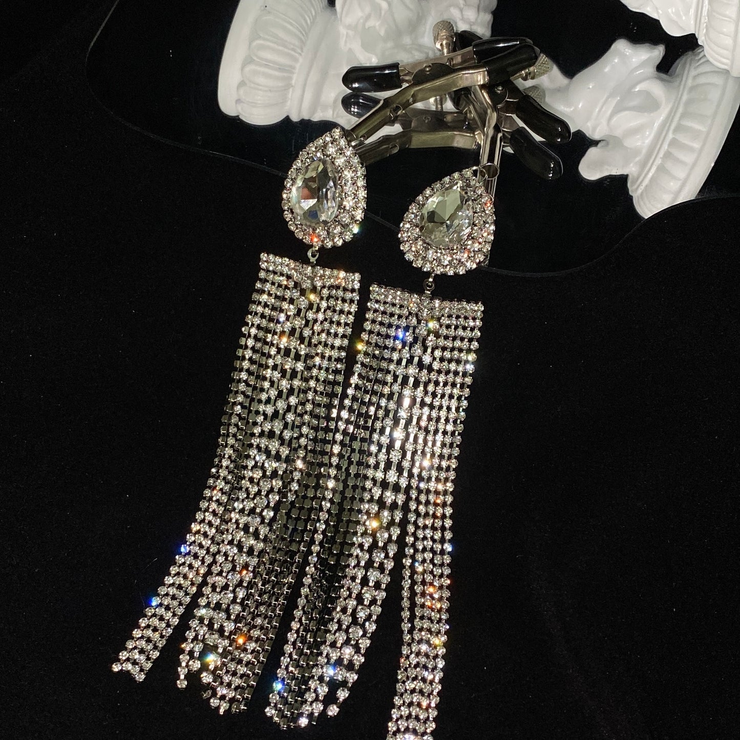 Erotic Accessories – Nipple Clamps with Tassel Rhinestone NPC1006