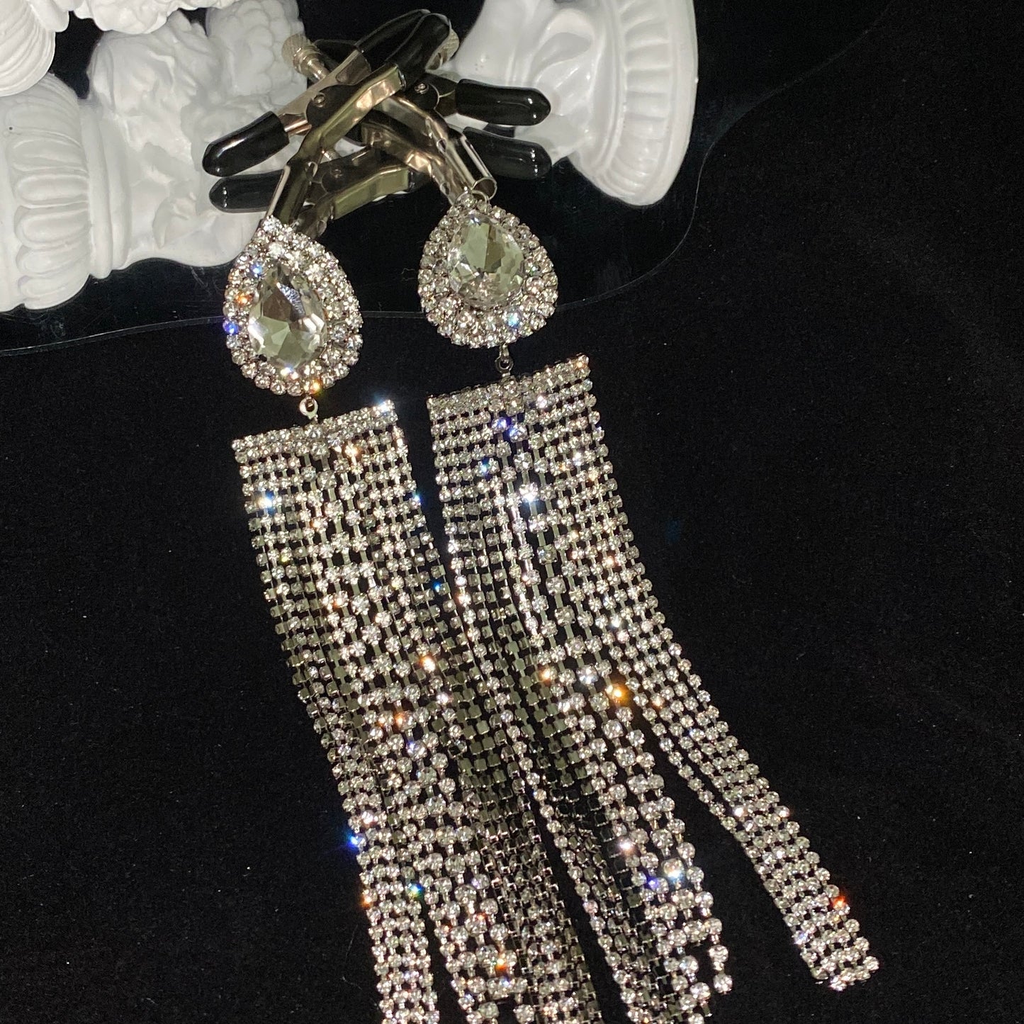 Erotic Accessories – Nipple Clamps with Tassel Rhinestone NPC1006