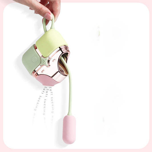 Suction & Vibration Love Egg – Parm size, Discreet Pleasure with Case & Pull Cord