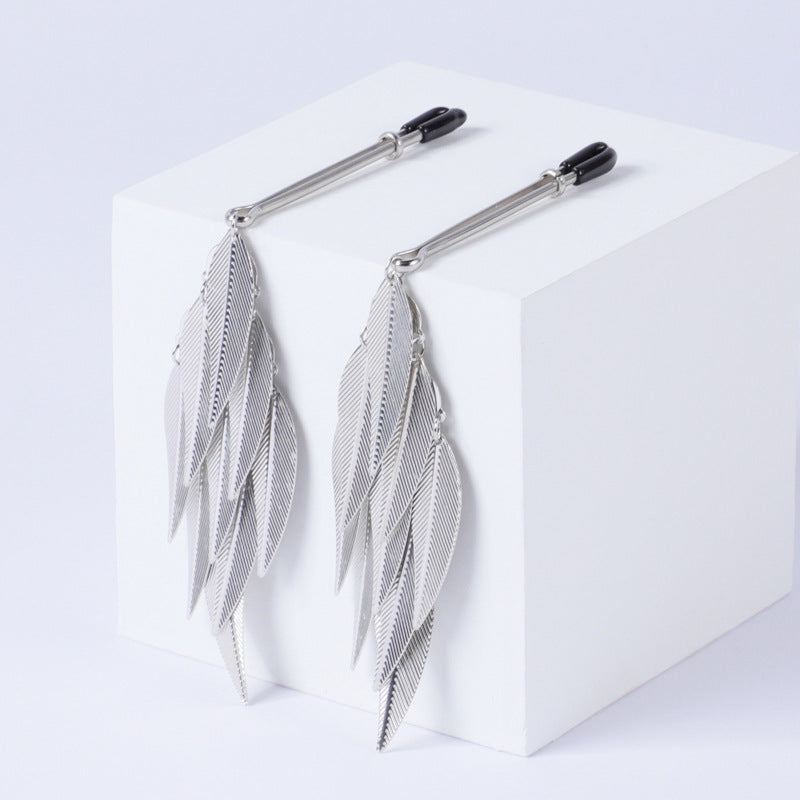 Nipple Clamps NPC1003 with Metal Leaves, Innovative Adult Product for Intense Sensory Play