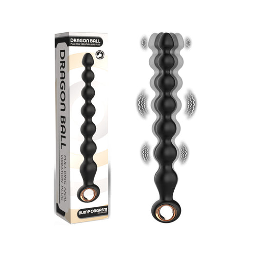 Vibrating Anal Beads, Seven Beads Anal Plug Vibrator Sex Toy, Rechargeable, Waterproof, Powerful Vibration