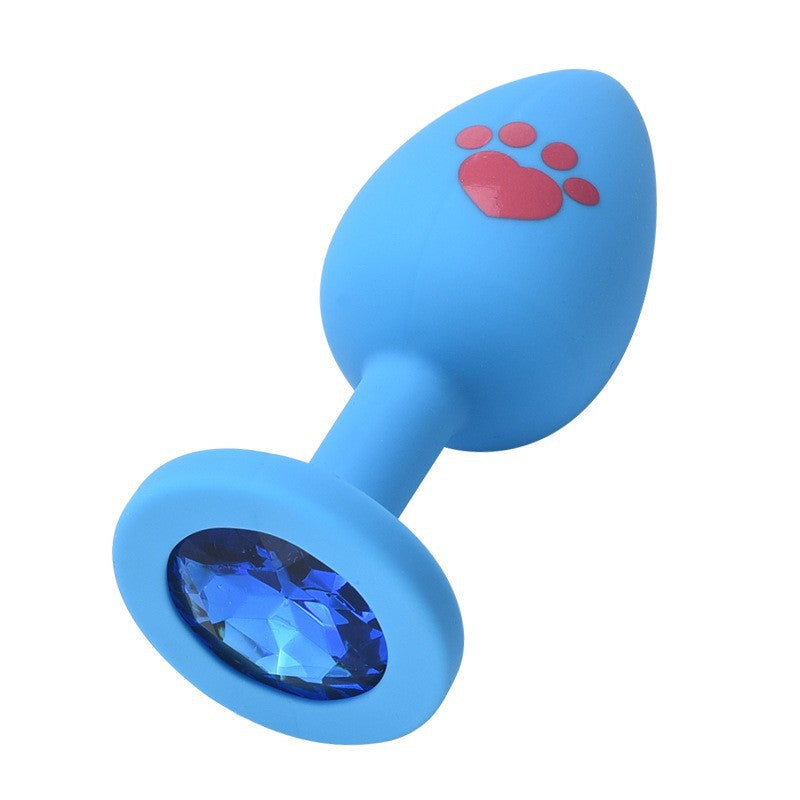Silicone Anal Plug AP16 with Pink Meow Print and tail – Cute, Kinky, and Ready to Play